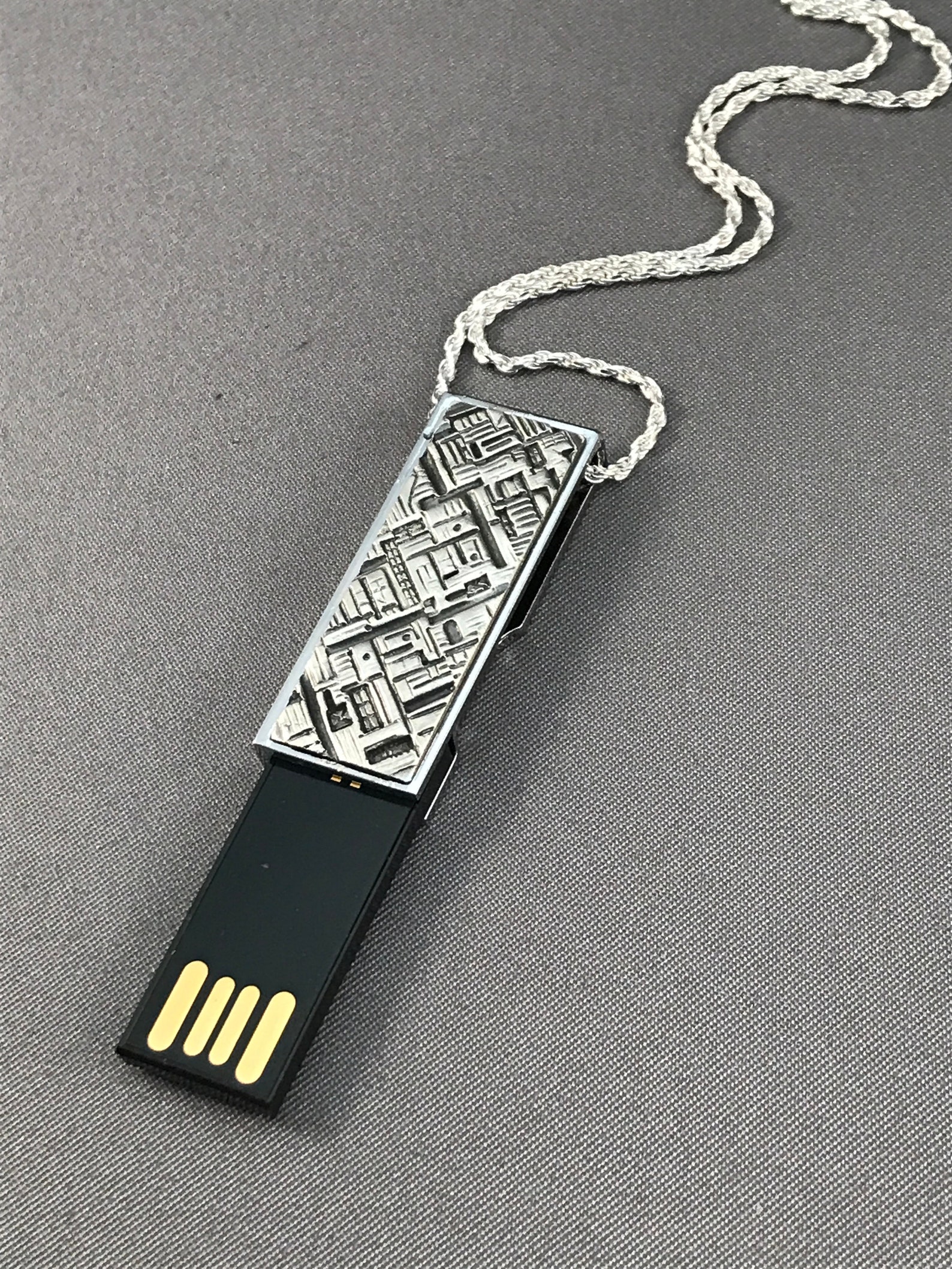 USB Flash Drive Necklace Handmade Art Jewelry Etsy