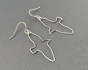 Flying Birds Earrings - hand made art jewelry