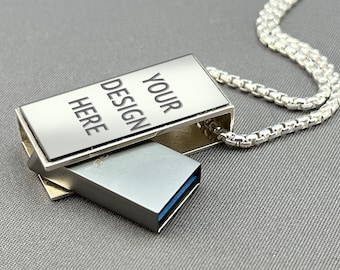 Unidad flash USB colgante personalizada de 256 GB: ideal para DJ y gente de negocios