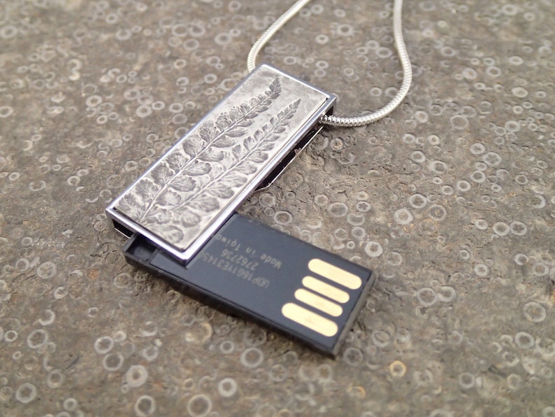 USB Flash Drive Necklace Handmade Art Jewelry Etsy