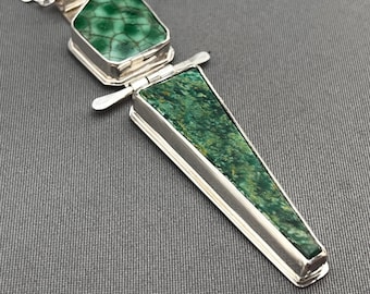 Seraphinite with Croatian tile pendant