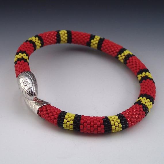 Snake bracelet King Snake handmade art jewelry