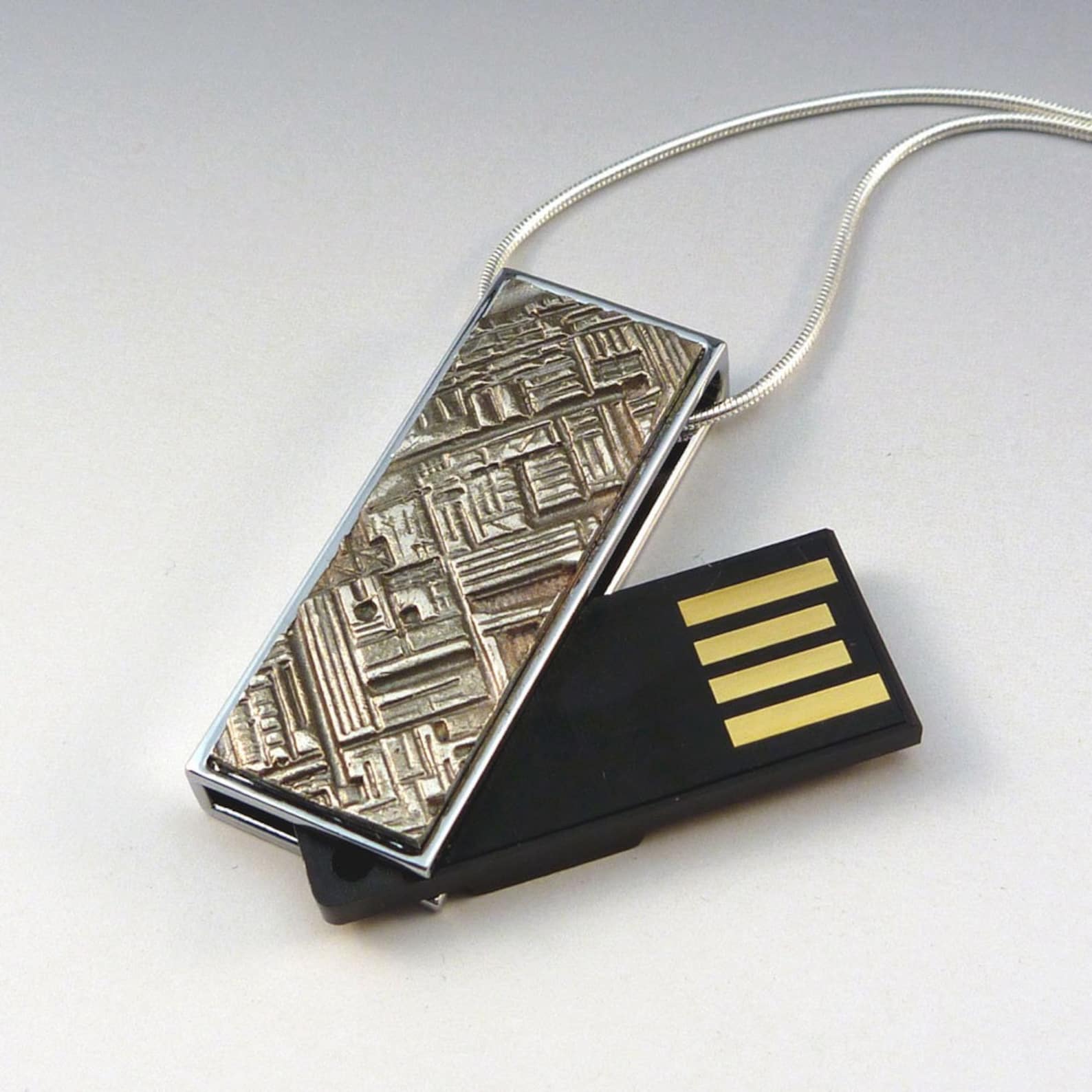 USB flash drive necklace handmade art jewelry Etsy