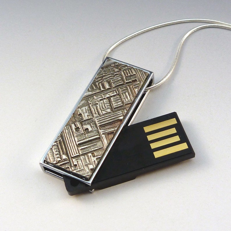USB flash drive necklace handmade art jewelry Etsy