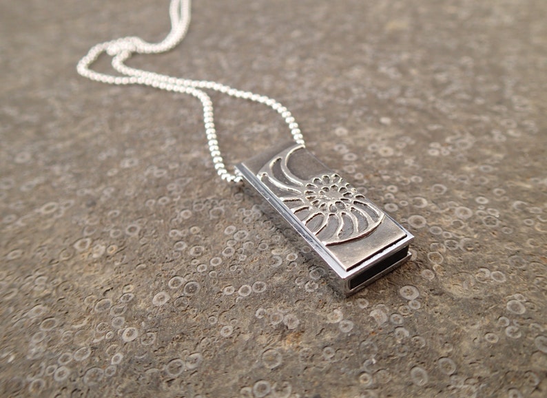 USB Flash Drive Necklace Nautilus Etsy