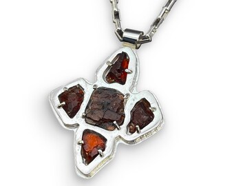 Raw Adirondack Garnet Pendant
