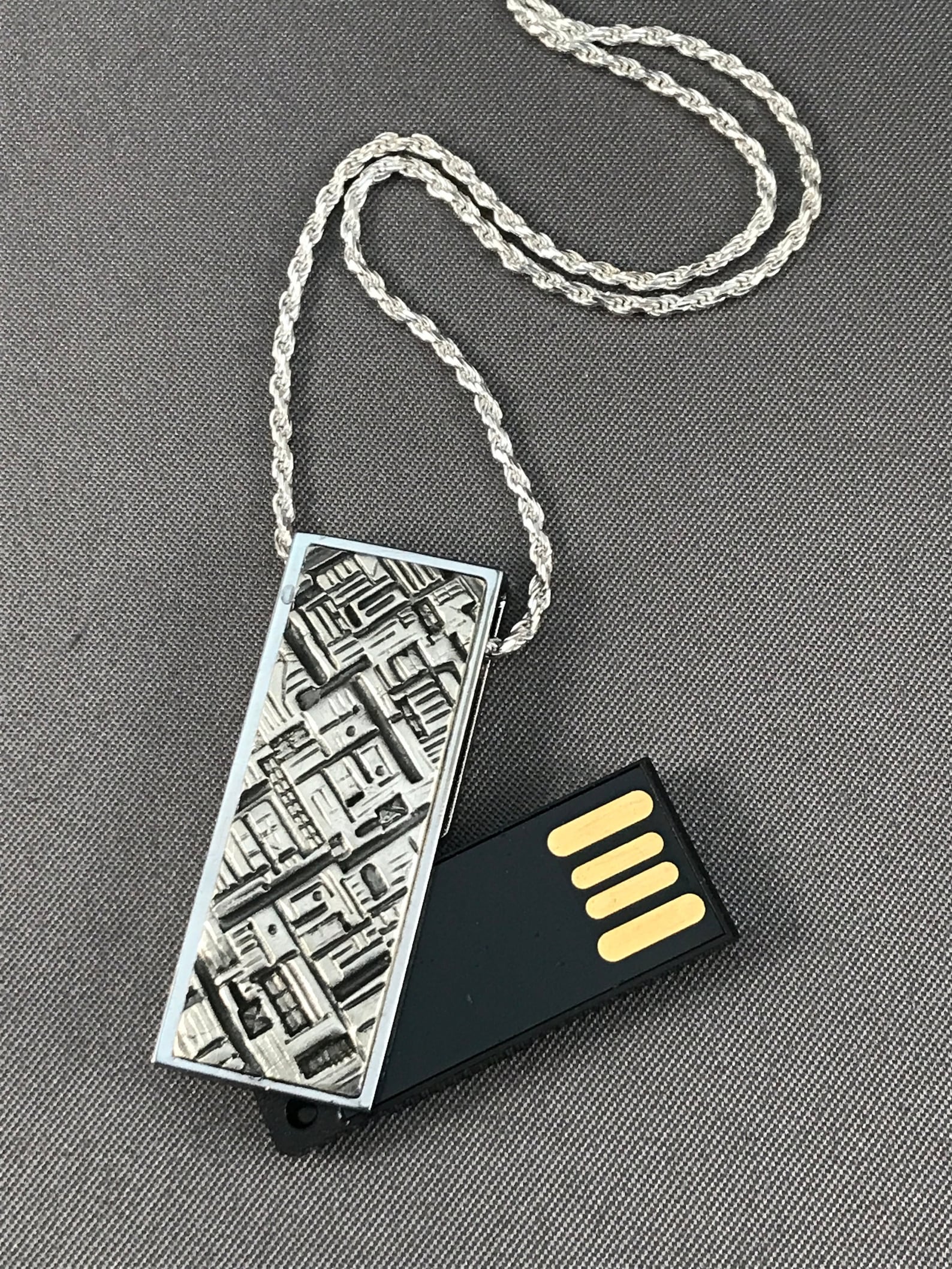 USB Flash Drive Necklace Handmade Art Jewelry Etsy