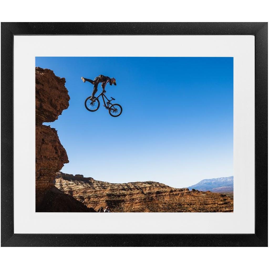 Brandon Semenuk Red Bull Rampage Framed Print: MTB Wall Art