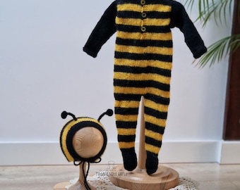 Traje de abeja para recién nacido, accesorio fotográfico de abejorro, disfraz de abeja para recién nacido, disfraz de abeja para recién nacido, traje de primavera para recién nacido, regalo para recién nacido