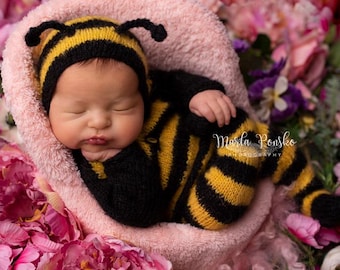 Conjunto de abejorro, bebé abejorro, conjunto para recién nacido, conjunto para fotos de recién nacido, conjunto de primavera para bebé, disfraz de Pascua para bebé, conjunto de Pascua para bebé