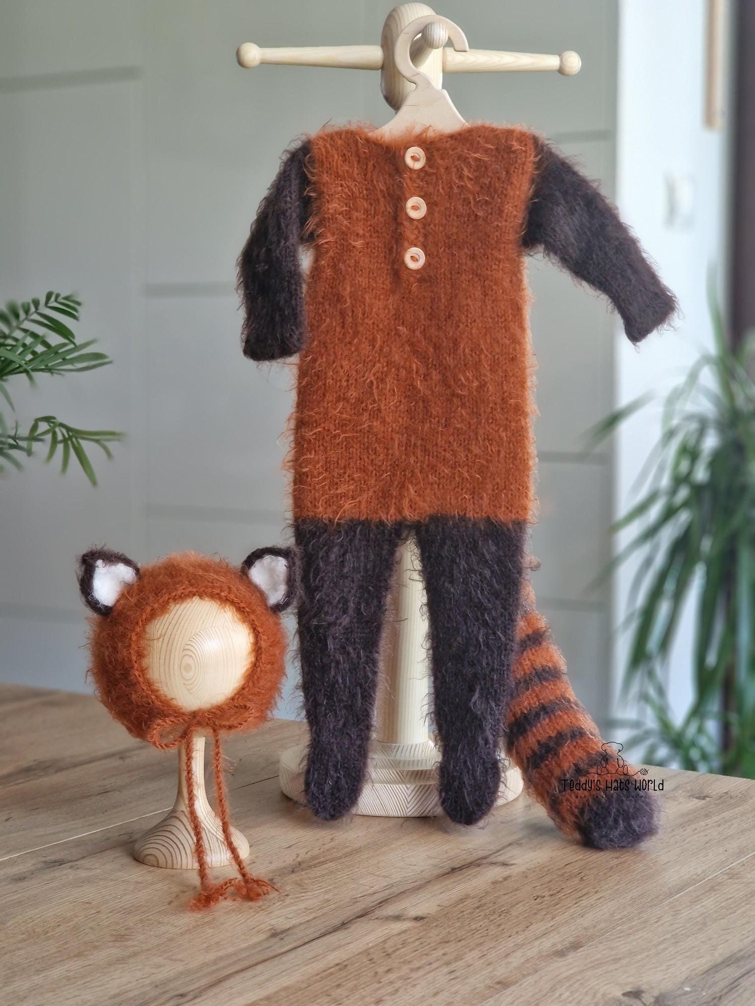 Red Panda Outfit, Photo Prop, Panda Outfit for Newborn, Newborn Panda ...
