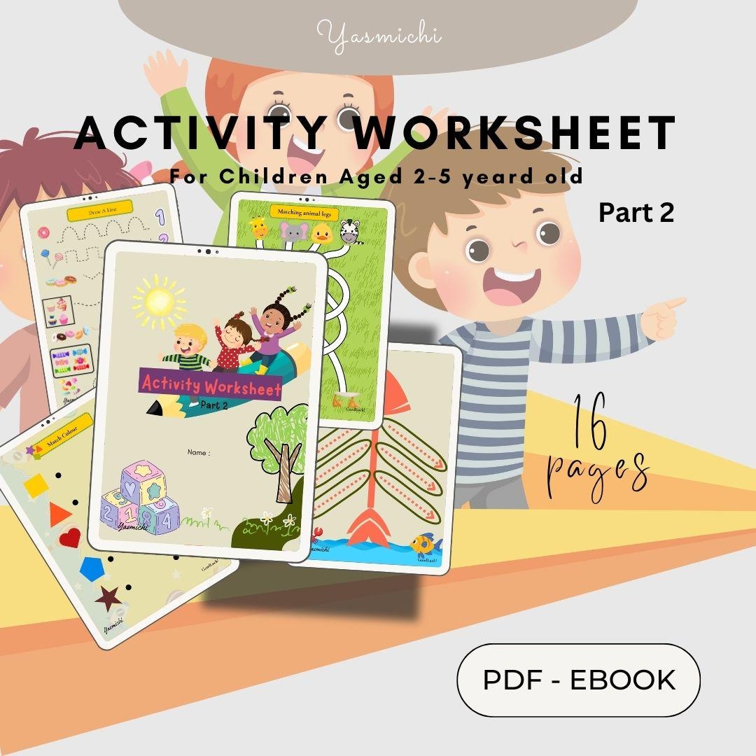 Worksheet Activity Toodler Buku Aktifitas Anak Electronic Book Ebook - Etsy