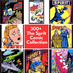 300+ Digital The Spirit Archives Collection Comics, Vintage Issues, For Collectors Enthusiast Adults Download Iconic Stories