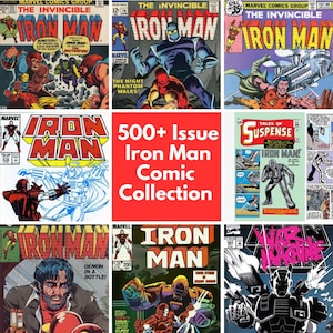 Ponad 500 komiksów Iron Man Collection, od wersji klasycznych do współczesnych, dla kolekcjonerów i entuzjastów, natychmiastowe pobieranie cyfrowych historii