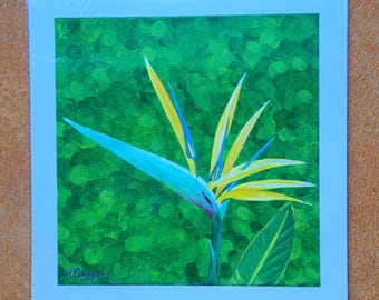 Bird of Paradise Print by Piazza Art, Tropical Art, Exotic Flower, Kauai, Hawaii, Floral