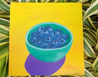 Myrtilles, Art de la Piazza, Fruits, Myrtille, haletant quotidien, art culinaire, art de la cuisine, bleu, violet, vert, jaune, orange