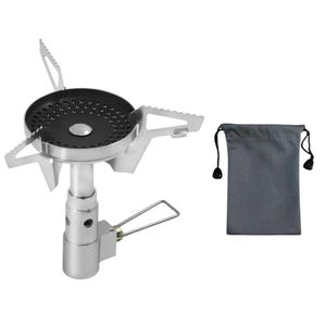 Außentasche Winddicht Camping Backpacking Versorgung Tragbare Gaswärmer Tragbare Metallbrenner Ofen Abnehmbarer Ofen