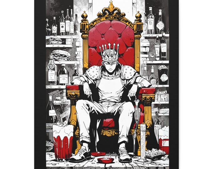 Urban Royalty Canvas Art Print - Cool Wall Decor for Gamers, Art Lovers, Home Bar, Man Cave, Gift Idea