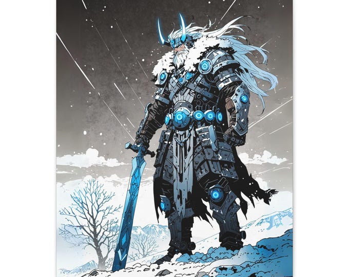 Heroic Viking Art Print, Wall Decor, Perfect Gift for Gamers, Fantasy Lovers, Cozy Home Vibes, Holiday Gift