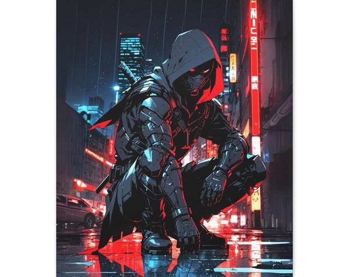 Urban Hero Canvas Art, Modern Wall Decor, Superhero Print, Gift for Gamers, Sci-Fi Art, Perfect for Home or Office