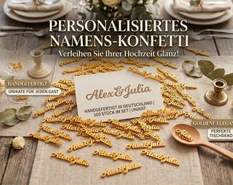 Konfetti Personalisiert mit Namen wiederverwendbar Party Zubehör Dekoration Geburtstag Feier