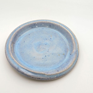 Light blue ceramic spoon rest - wheel thrown pottery - handmade - stoneware