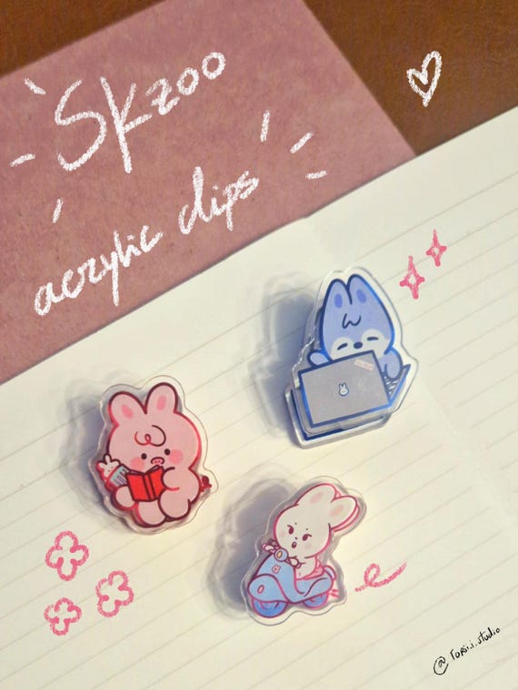 Skzoo acrylic clips - Wolfchan, Leebit & Dwaekki