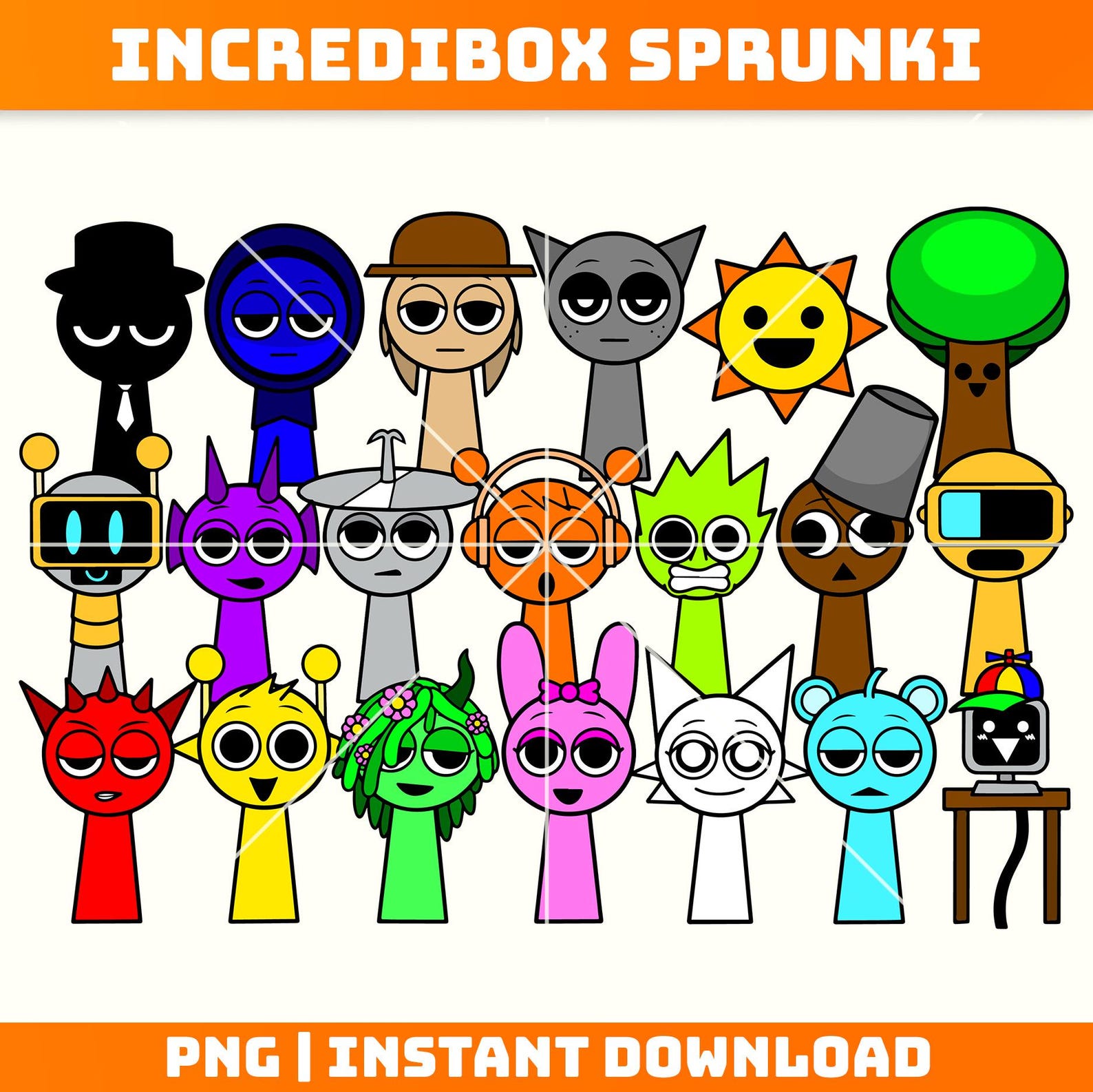 Incredibox Sprunki PNG, Sprunki PNG Clipart Bundle, Sprunki Download ...