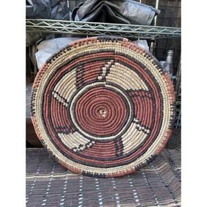 Set Of 3 African Fulani Mbeedu Rounded Flat Bowl Woven Baskets Boho 3_african_handmade_woven_fulan  main image 2