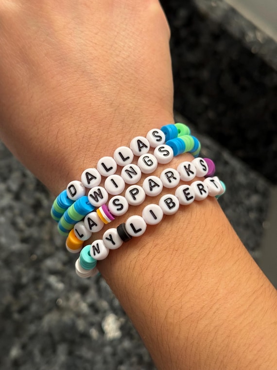 WNBA Team Bracelets Dallas Wings Las Vegas Aces NY Liberty Los Angeles Sparks Indiana Fever Valkyries CT Sun