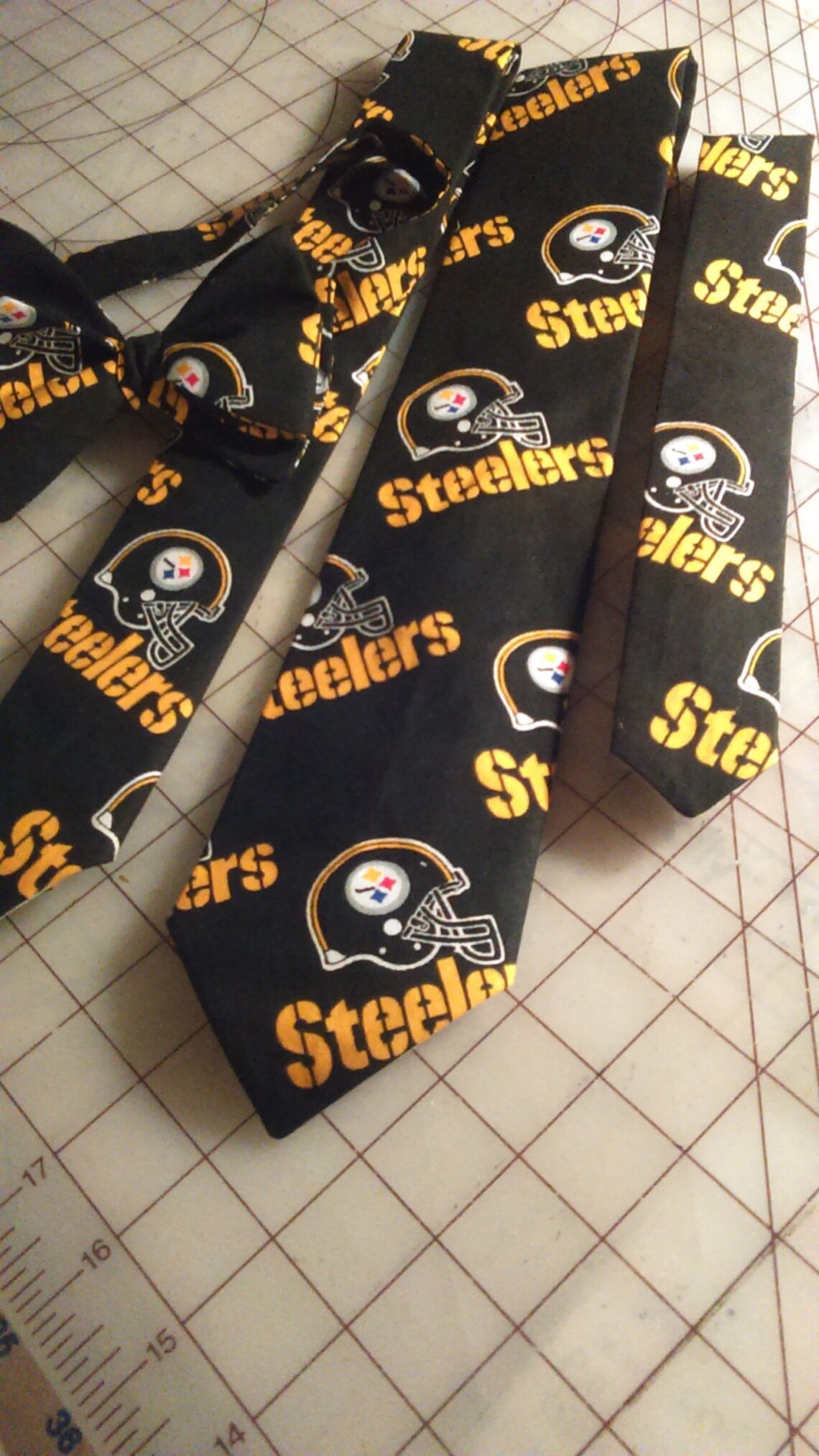 NFL Black Pittsburgh Steelers Neckties in bow tie skinny Etsy