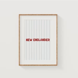 New Englander digital download coastal print east coast wall art New England dorm decor