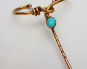 Murrle Bennett Company 9k Turquoise Wire Pin