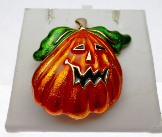 SFJ Jack-o-lantern Enamel Pin Brooch - image 2