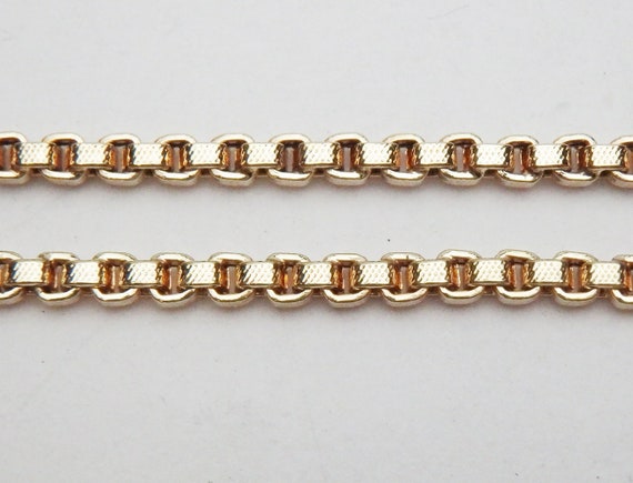 14 Kt Textured Box Chain 20.75