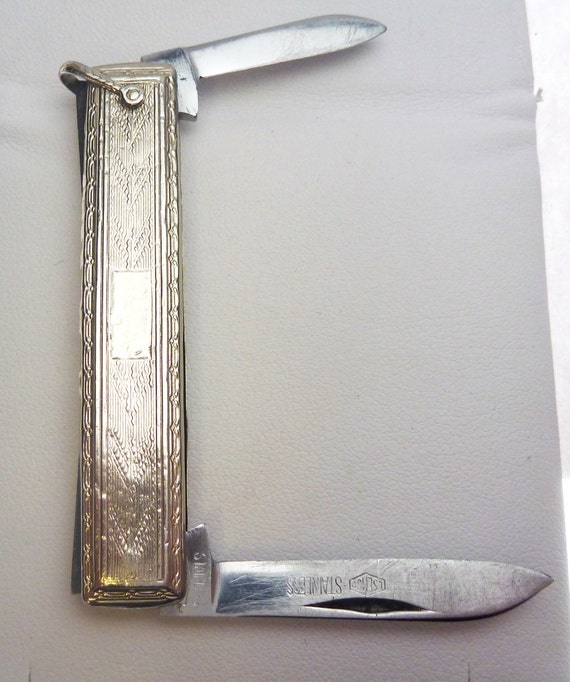 ESEMCO 14k Sleeved Art Nouveau Pocket Knife - image 3