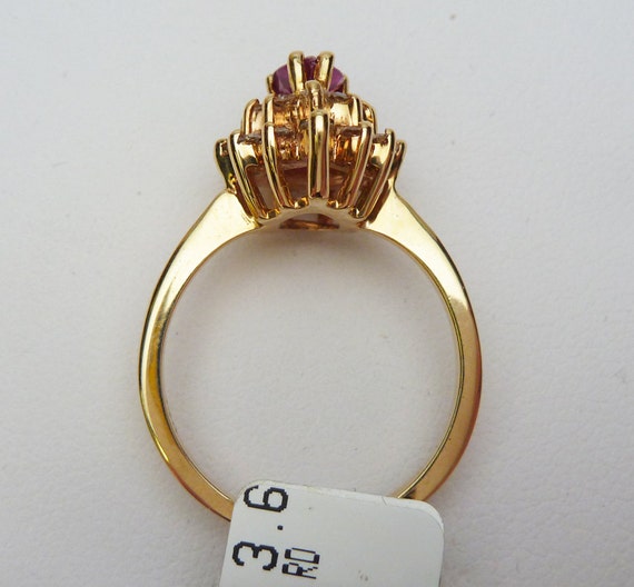 14k Ruby and 46pts Diamond Cluster - image 4