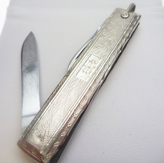 ESEMCO 14k Sleeved Art Nouveau Pocket Knife - image 2