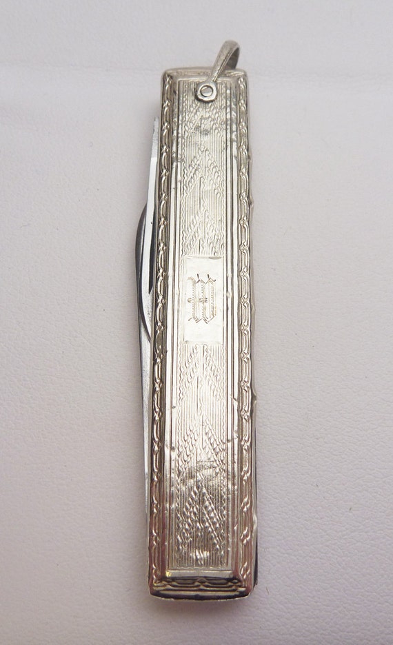ESEMCO 14k Sleeved Art Nouveau Pocket Knife - image 4