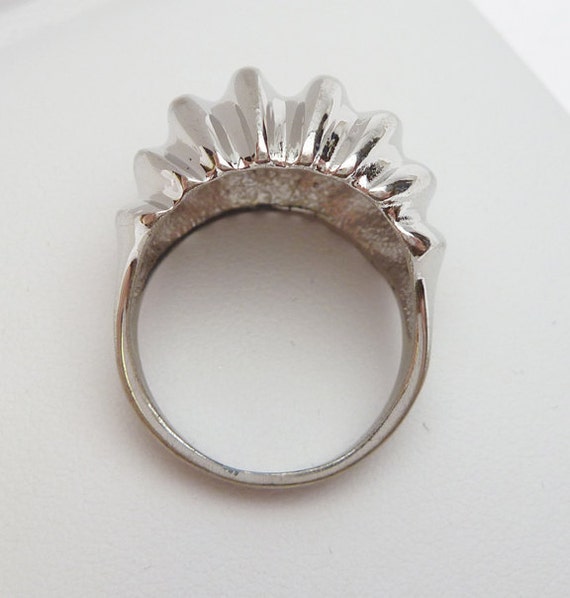 SS Ribbed Dome Ring Sterling Silver - image 3