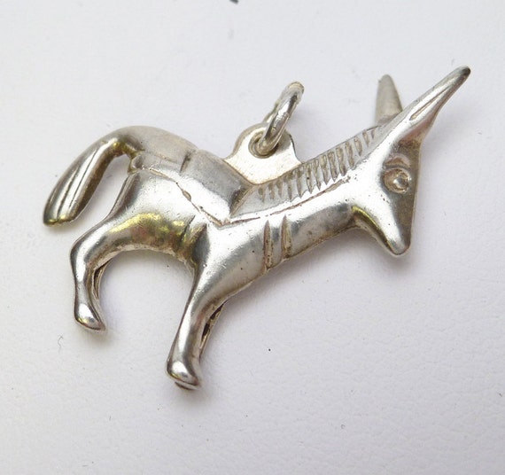 Mexican Burro 3D Charm Sterling Silver - image 1