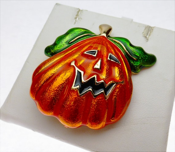 SFJ Jack-o-lantern Enamel Pin Brooch - image 1