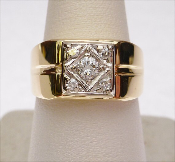 18k 27 Pts Diamond Cluster Ring Unisex 1960s Yellow Gold - Etsy 18k 27 Pts Diamond Cluster Ring Unisex 1960s Yellow Gold - Etsy