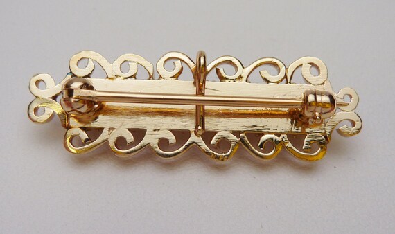 14kt Genuine Pearl Bar Pin and Pendant - image 4