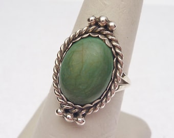 Sterling Turquoise Variscite Ring Vintage
