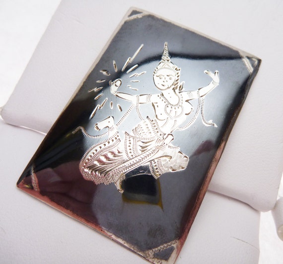 Sterling Siamese Enamel Pin