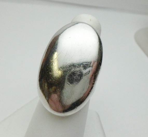 Minas Spiridis Solid Oval Sterling Silver Signet … - image 1
