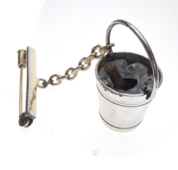 3D Champagne Bucket Brooch 1920s