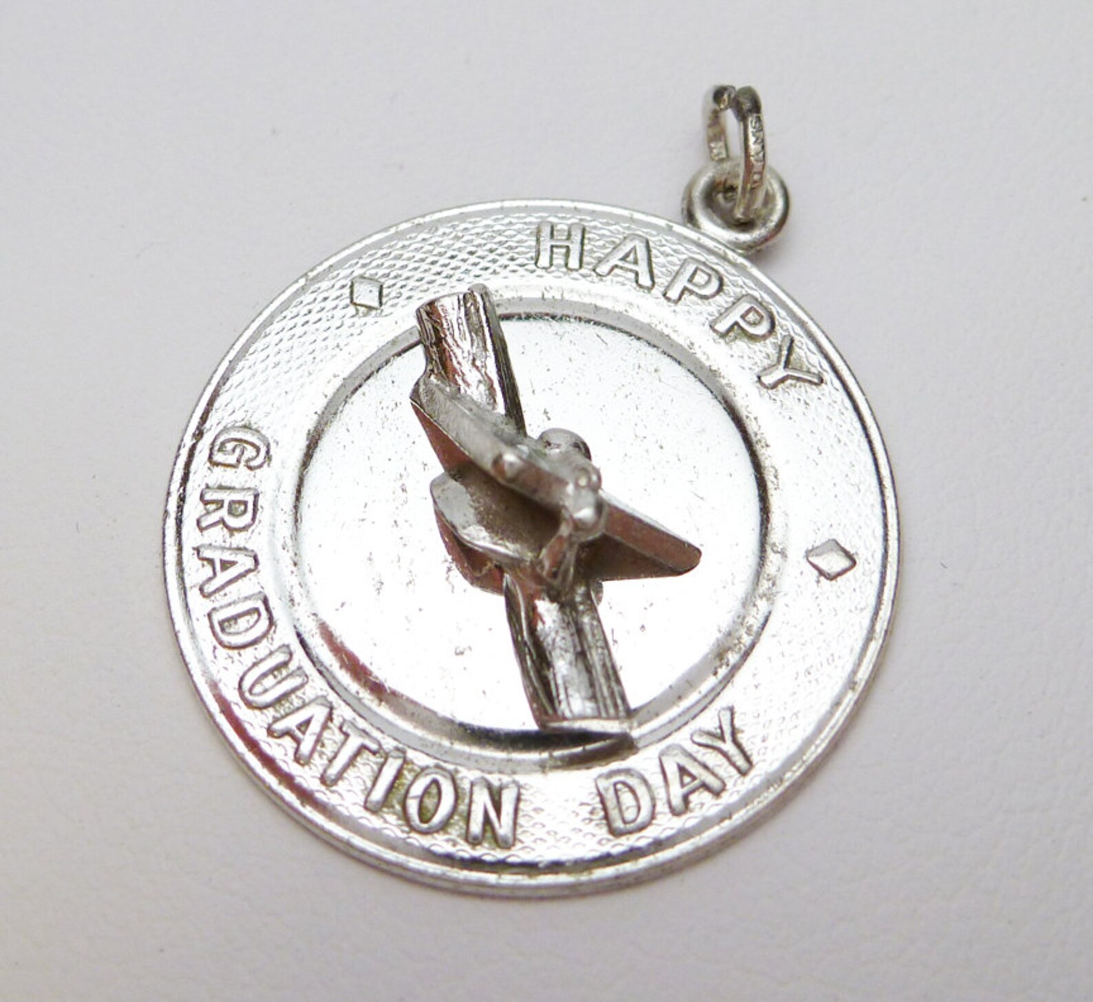 Happy Graduation Day Disc Charm Sterling Silver - Etsy