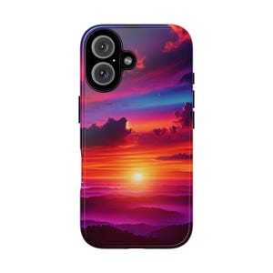 Sunset Vibe Phone Case | Colorful Tough Case for Nature Lovers | Gift for Her | Phone Accessories | Fun Design